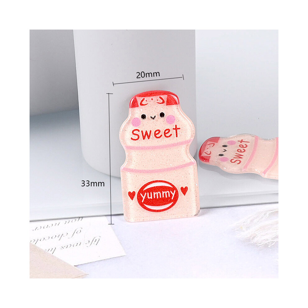 1Pcs Simulation Cartoon Beverage Bottle Mobile Phone Case Diy Material Hairpin Hair Rope Jewelry Diy Accessories 885486209204