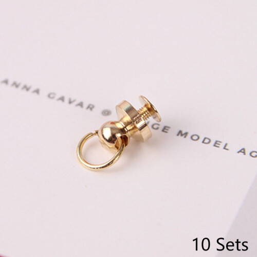 10Set 9.5mm Solid Metal Nail Mobile Phone Shell DIY Alloy Copper Buckle Paste Rivet Button Drilling Material Package Accessorie