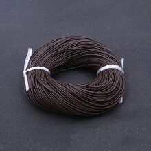 (Brown White-2mmX5 Meter) 5 Meters/lot 1-3mm 4 Real Cowhide Necklace Bracelet DIY Material Jewelry Pendant Rope Found