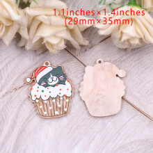 set of 4 35mm The listing CN cat cake Christmas Acrylic Findings