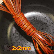 2 meter 2/3/4/5/6/8/10mm Retro Brown Cow Leather Strap Findings Flat/Round Leather Cord String Rope DIY Bracelet Making