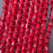 (Red-6mm(45pcs) 6mm) Bicone Czech Crystal Red Glass Beads Loose Beads 3 4 6mm DIY Making Bracelet Necklace Jewelry Accessories