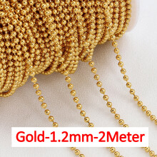 5Meters 2Meters Stainless Steel Ball Bead Chain Beaded Chains for Bracelet Necklace DIY Jewelry Making DIY