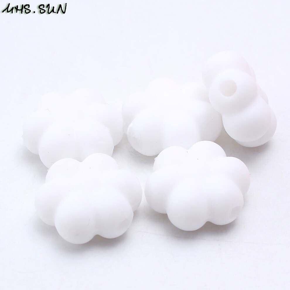 Flower Silicone Beads Baby Teething Teether Diy Pacifier Chain Loose Space Beads 50Pcs/Lot For Chewing Nursing Jewelry Multicoloured