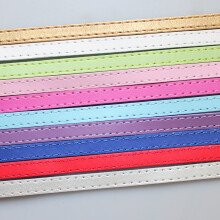 Mix 8mm Wide 1 Meter Length 10 Strips Copy Leather Belt DIY Accessories Can Through 8mm Slide Letters Charms