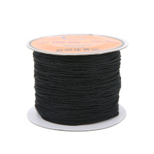 (black White-0.4mm 45meters) 45meters Braided Nylon Cord Thread For Bracelet 0.4 0.6 0.8 1 1.5 mm Chinese Knot Kumihimo Macrame Thread For Diy Jewelry Making