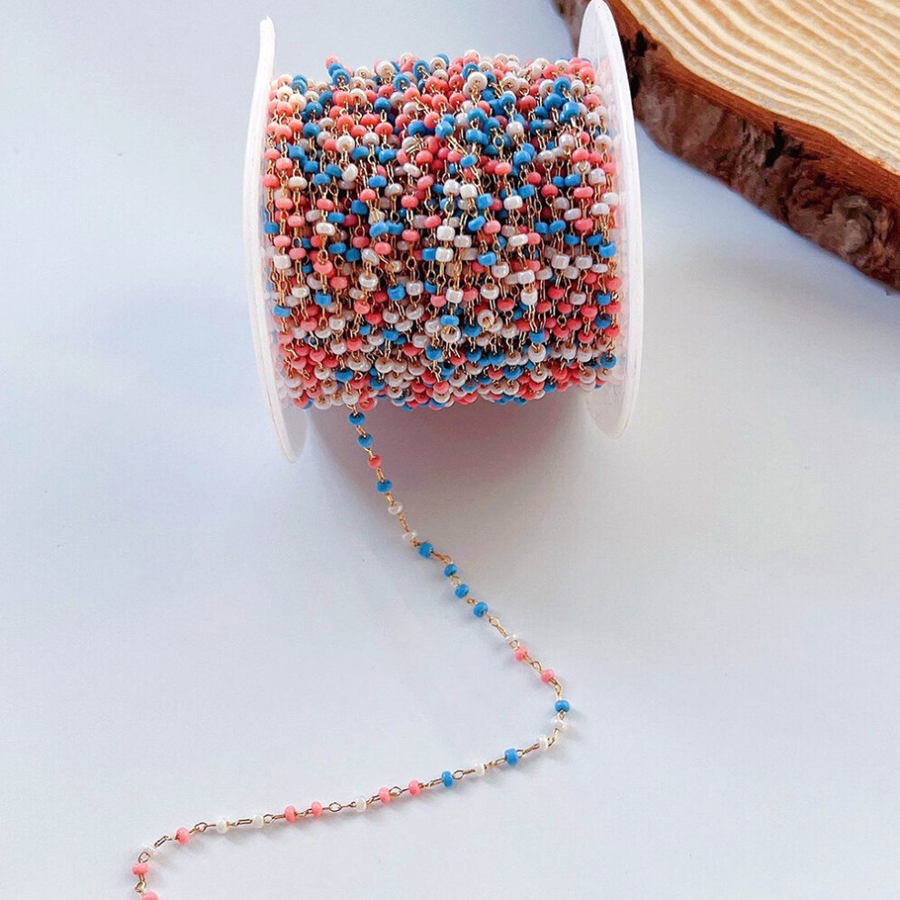 1Meter Colorful Beads Chains KC Bohemian Necklace Chain for Choker Bracelets Jewelry Making DIY Accessories-image-OPC-PBRX899-NEW