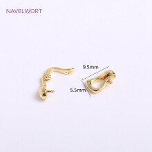 (18K gold plated White-4 pieces) 18K Plated Tiny Musical Note Clasps For Bracelet Necklace Making,Brass Mini Note clasps DIY Jewelry Making Accessory