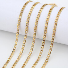 2meters/2.19yards Stainless Steel Cuban Link Chains Bulk Ball Bead Chains for Diy Bracelet Necklace Jewelry Making