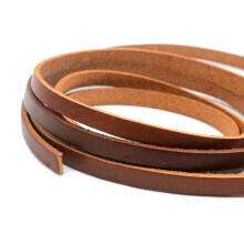 1 Yard 6mmx2mm Distressed Brown Coated Cow Hide Real Leather Strip, 6mm Wide Cord Watchband Jewelry DIY
