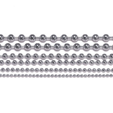 (6 Size Gray-1.5mm) 5M/Lot 1.2 1.5 2.4 3.2 mm Stainless Steel Beaded Ball Bead Chain Bulk Jewelry Chains For Necklaces DIY Jewelry Making Supplies