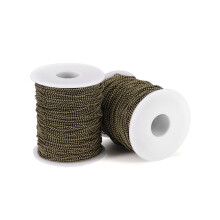 (Ancient bronze White-2.0mm) 5 Meter/Lot Copper Faced Ball Bead Chains Round Beads Chains For DIY Necklace Bracelet Jewelry Making Accessories