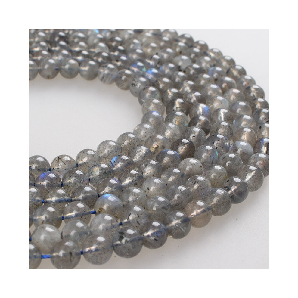 Natural Stone Beads Gray AAAAA Labradorite Stone Spectrolite Round Loose Beads 7mm For Bracelets Necklace Jewelry Making-image-OPC-PBRX975-NEW