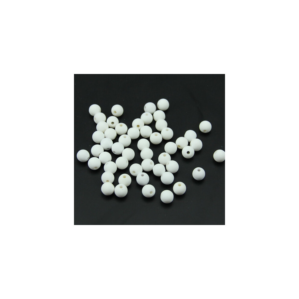 Top 100PCs Mixed Candy Acrylic Rubber Beads Neon Matte 8mm Round spacer loose beads Fit Jewelry DIY-image-OPC-PBRXH9Y-NEW