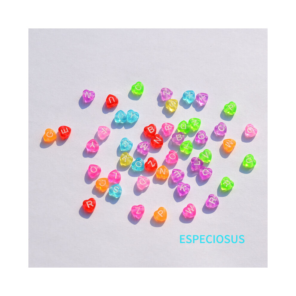 DIY Jewelry Accessories Transparent Acrylic Fittings Letter Spacer 7MM Heart Shape Beads Bracelet Making Departments-image-OPC-PBRXJ2Q-NEW