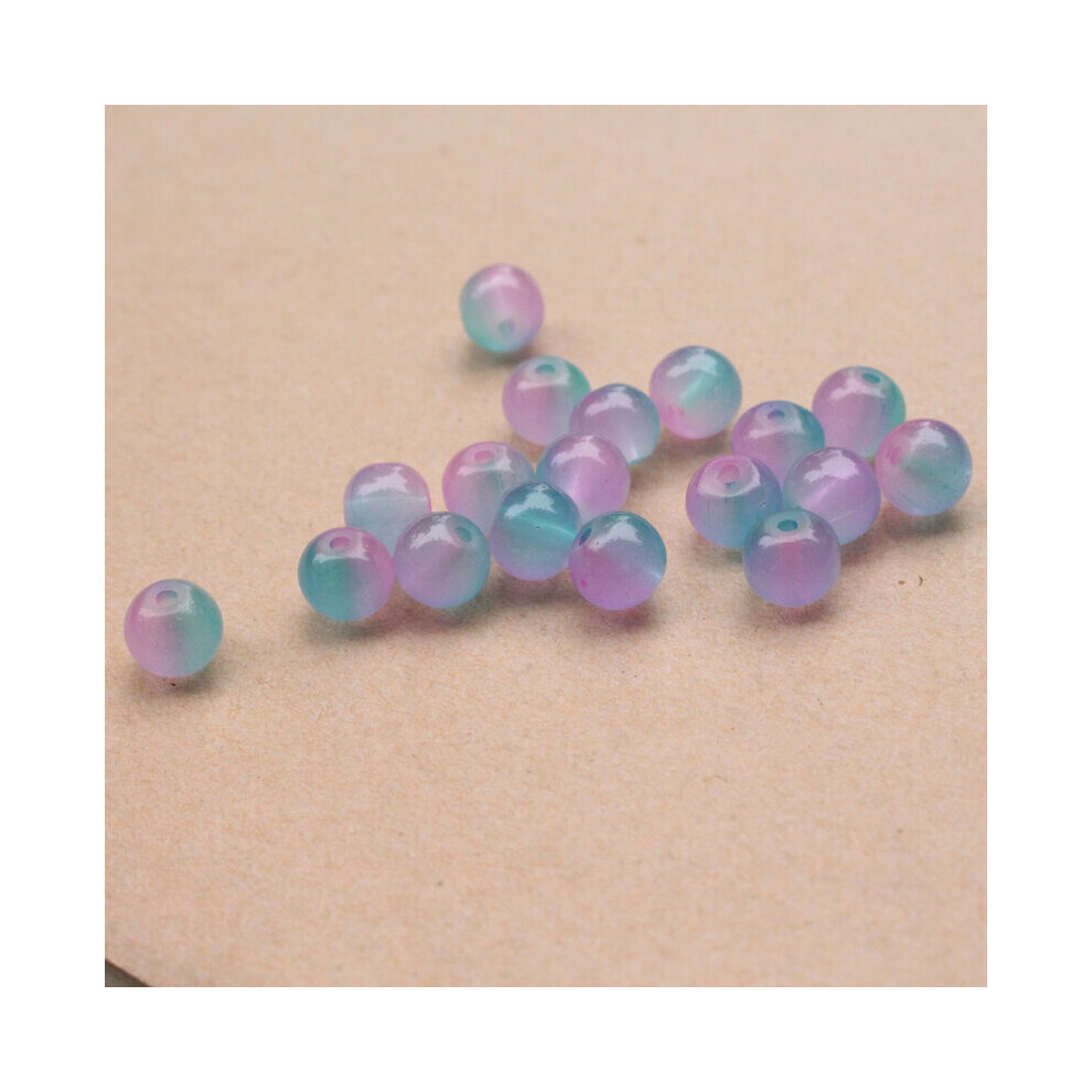 30pcs 8mm Glass beads Double Colored Space Beads Loose Charms for jewelry Bracelet Necklace Earring making DIY Accessories-image-OPC-PBRXDS8-NEW