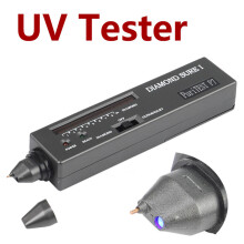 Ammattimainen korkean tarkkuuden timantti testaaja 2 / 3 automaattinen UV-lampun Llight Gemstone Selector Tool LED Diamond Indicator Test Kynä
