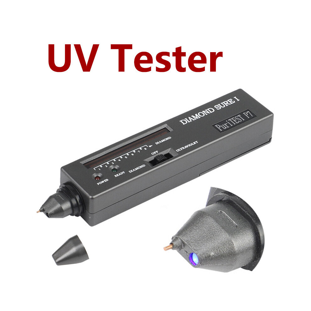 Professional High Accuracy Diamond Tester 2 / 3 Automatic Uv Lamp Llight Gemstone Selector Tool Led Diamond Indicator Test Pen 885486951271