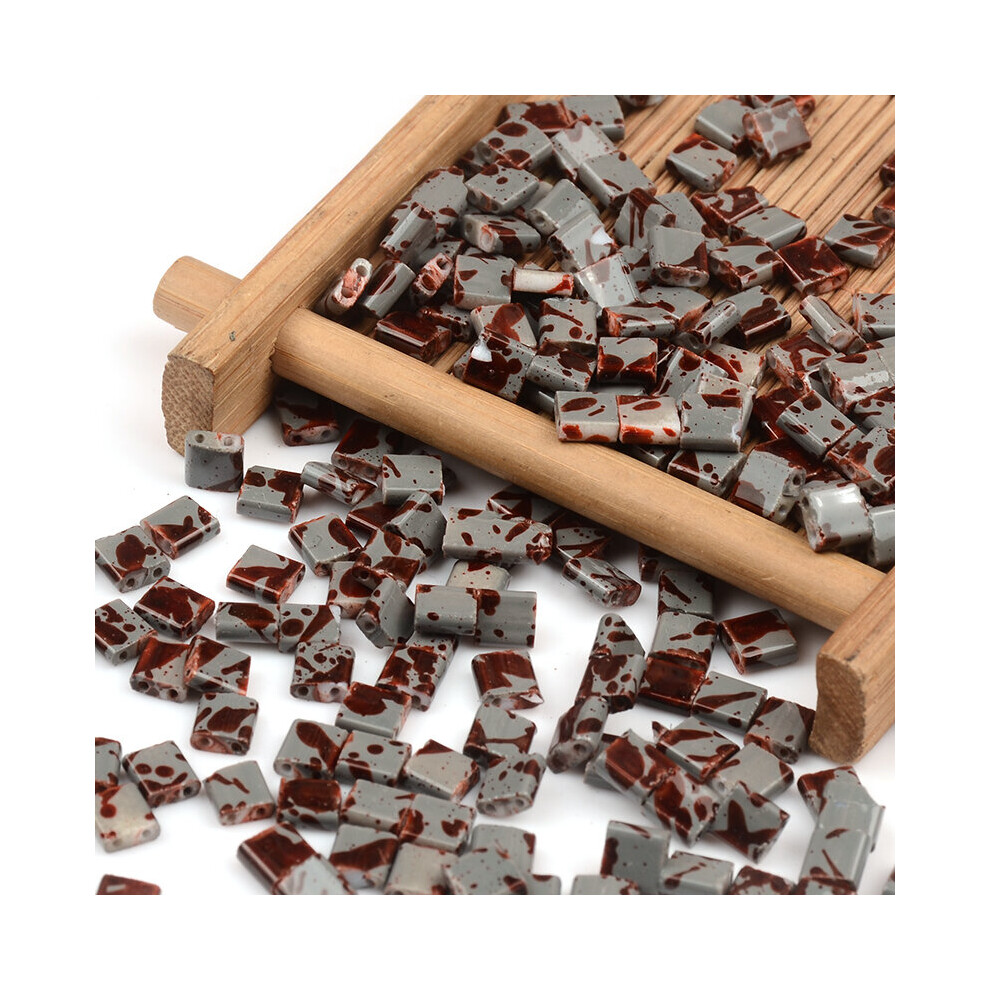 2 Holes 5x5x2MM Czech Glass Seed Beads for Jewelry Making Loose Spacer Square Beads DIY Charm Tassel Bracelets Necklace Material-image-OPC-PBRXG9W-NEW