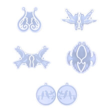Q0KE Silicone Pendant Moulds Clay Molds Bird Shaped Keychain Moulds Silicone Material Perfect Gift for Hand Making Lover