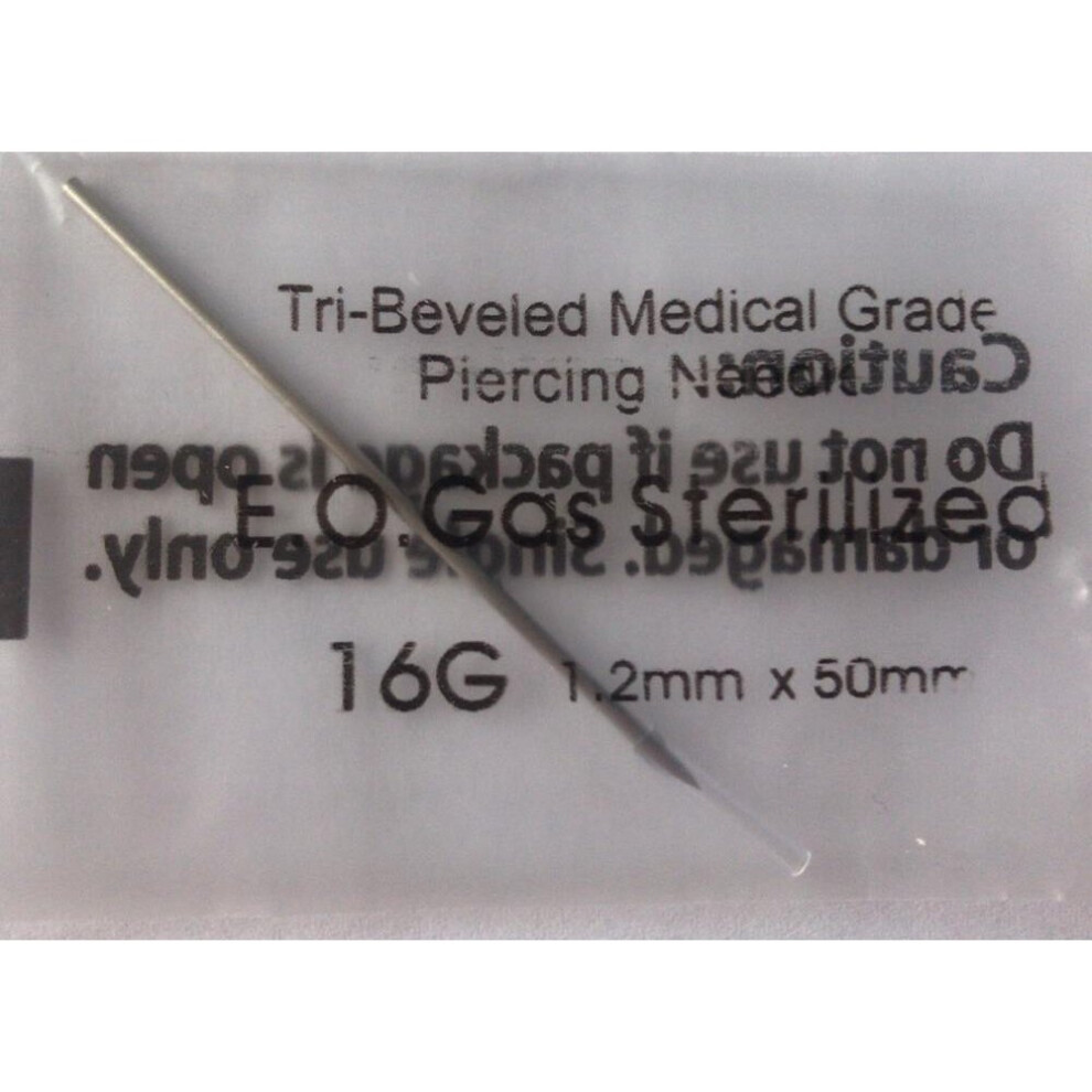 1PC Surgical Steel Tri-Beveled Sterile Medical Piercing Needles Catheter Piercing 14G 15G 16G 18G 20G Body Jewelry Tools