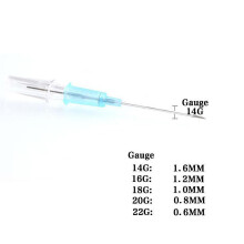 14G 16G 18G 20G 22G Professional Surgical Steel Catheter Cannula Body Piercing Jewelry Sterile Sterilized Body Tattoo Needles