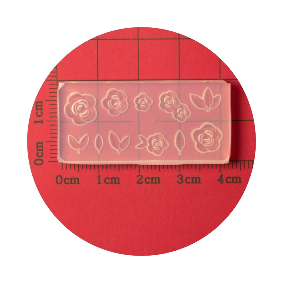 3D Five Petal Flower Nail Art Mold Silicone Combination Decorative Mold Nail Art Making Tool Silicone Carving Mould