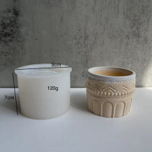 Round Concrete Flower Pot Cement Slicone Mold DIY Candle Jar Jewelry Storage Box Resin Mould Succulent Plants Pot Mold