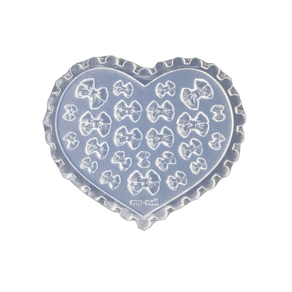 3D Heart Bows Silicone Mold Nail Art Carving Mold Suitable for Diy Nail Art Decoration Supplies Nail Template Nail Tool