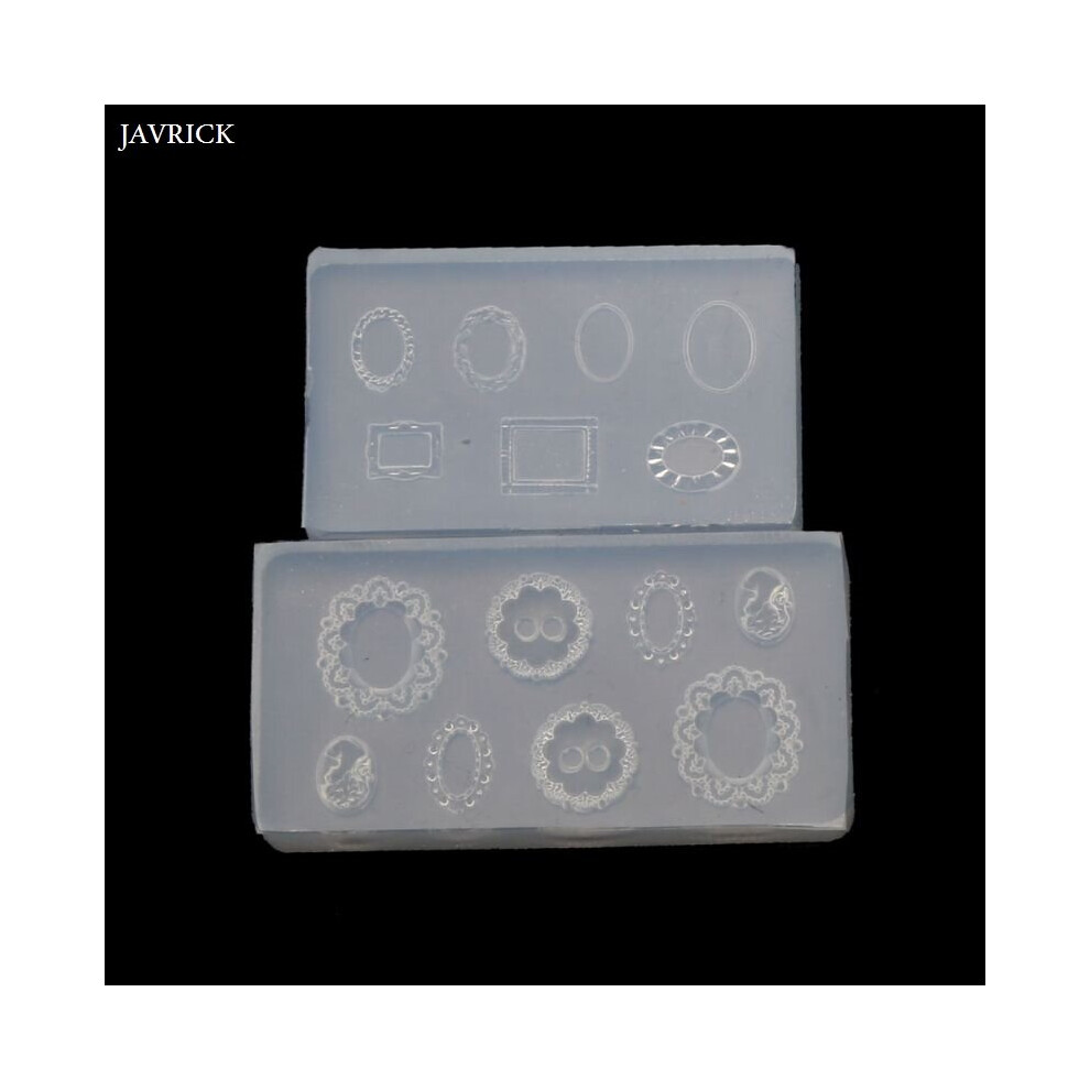 2Pcs Mini Leaves Flower 3D Silicone Clear Mold Button Embossed Frame Nail Carving Mold Nail Art Templates Maincure Tools 124A