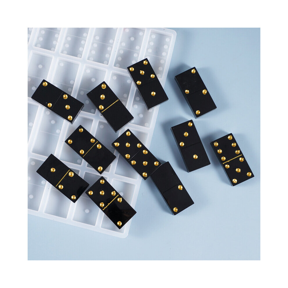 DIY Dominoes Casting Silicone Mould Crafts Jewelry Making Tools Crystal Epoxy Resin Game Mold Drop