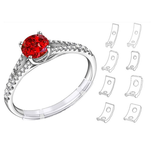 Ring Adjuster Size Adjustment Cushion Ring Fixed Shrink Invisible Rubber Cushion