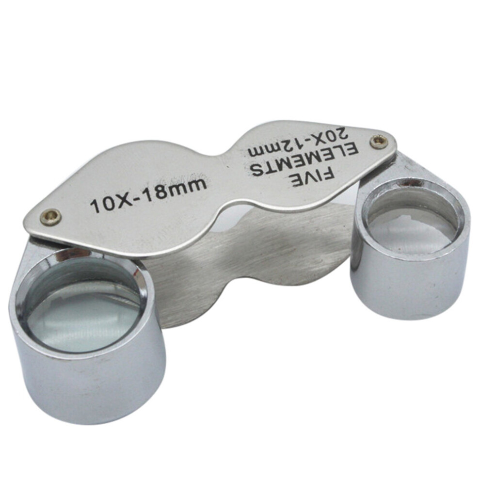!! Handheld 10X 20X Dual Optical Lens Jewelry Appraisal Magnifier Magnifying Glass Jewelry Magnifying Glass
