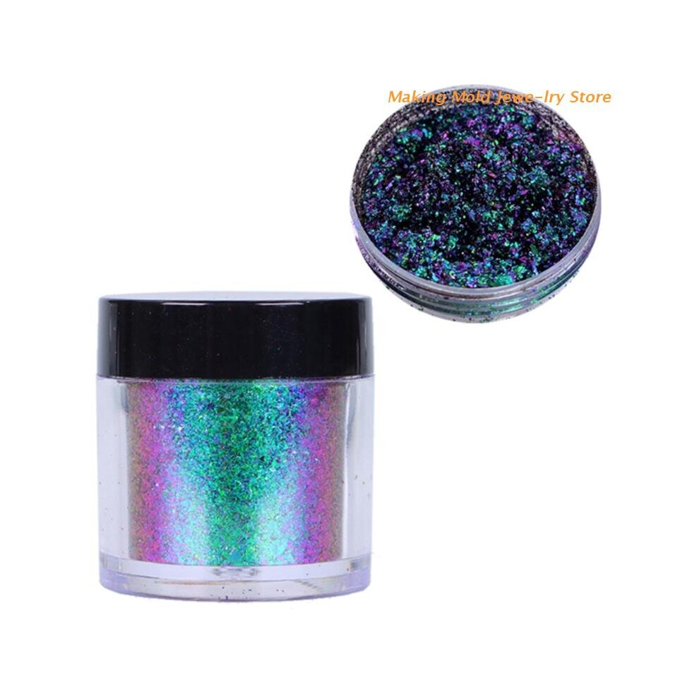 1Pc Colorful Coarse Powder Aurora Multicolor Neon Pigment Eyeshadow Powder DIY Epoxy Resin Crafts Magical Powders
