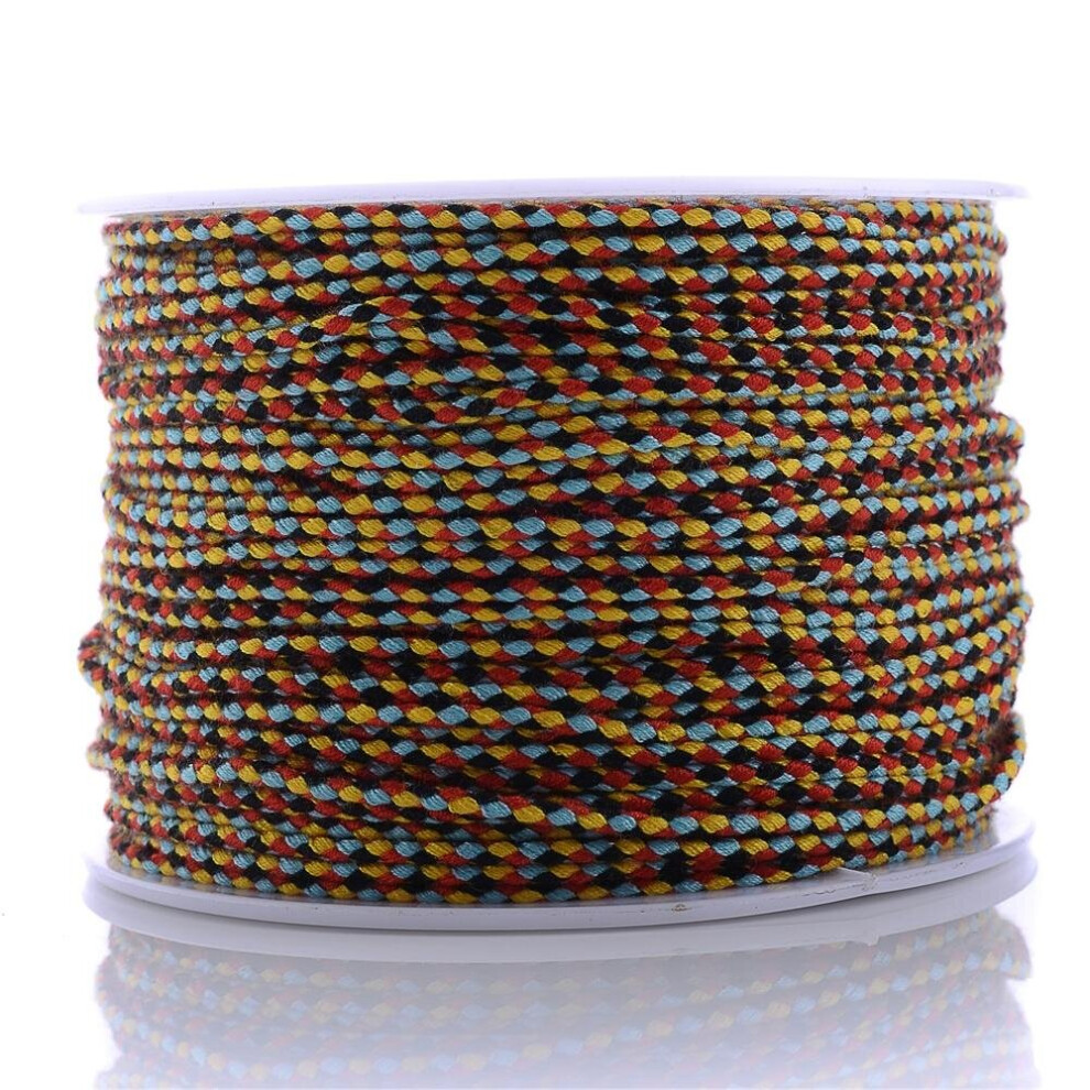 10M/Roll 2Mm Colored Four-Ply Cotton Rope Hangtag Packaging Decorative Rope Hand-Woven Thread Bracelet Braid Diy Accessories 885486999167