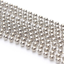 (white-5m x 1.5mm) 5/10m/Lot Diameter 1.2 1.5 2 2.4mm Ball Bead Chain DIY Iron Necklace Bracelet Link Key Chain For Jewelry Fitting Making Finding