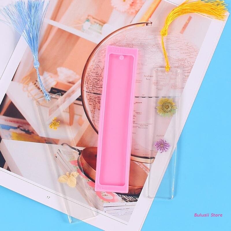56Pcs Bookmark Epoxy Resin Mold Set With Colourful Tassel Bookmark Silicone Epoxy Making Mould Rectangle Resin Casting Mould Jewelry Decoration Crafts Diy 4 thumbnail image