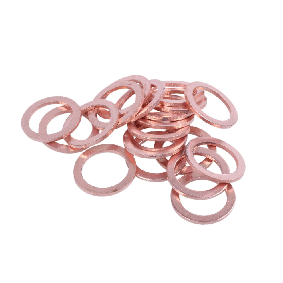20 Pcs 10Mm X 14Mm X 1Mm Copper Washer Seal Seal 885487004730