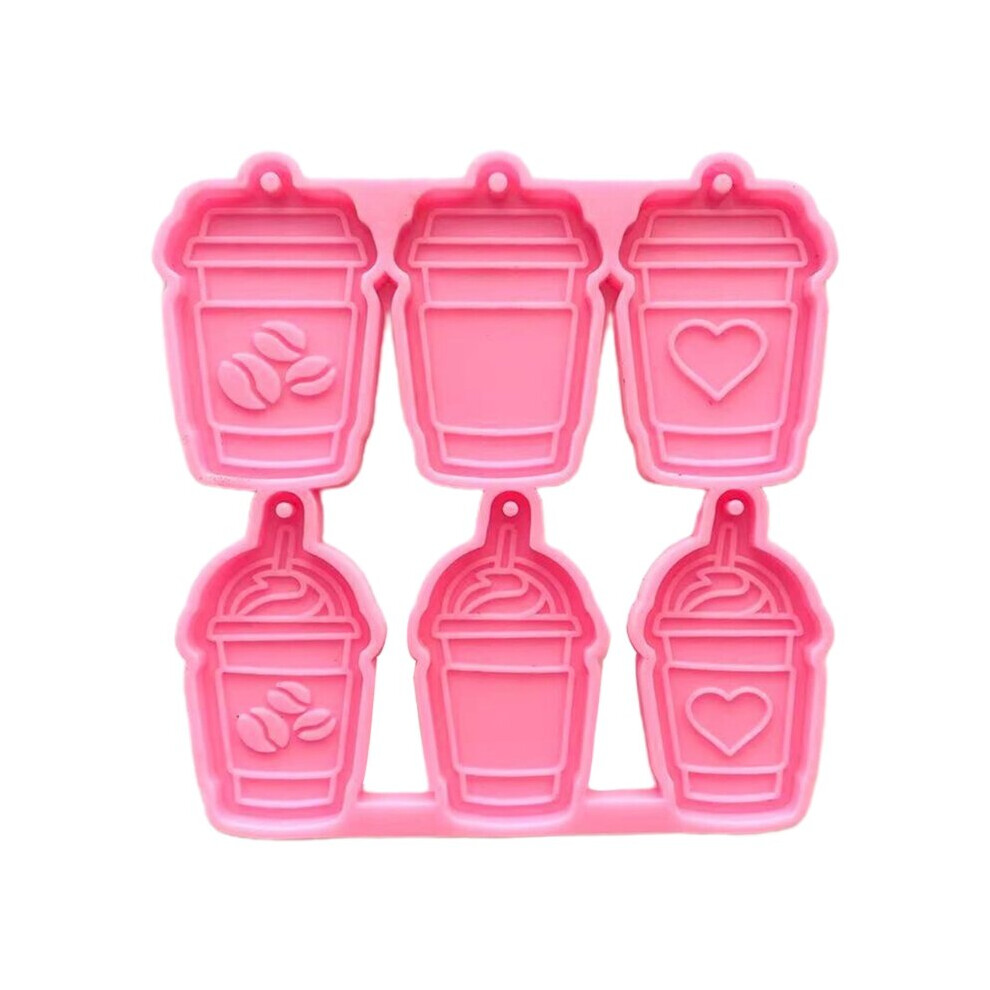 6 Coffee Cups Keychain Epoxy Resin Mold Earrings Pendant Casting Silicone Mould-image-OPC-PBRXVPF-NEW