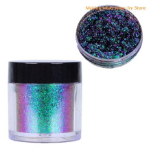 (White) Creative Nail Powders Nail Art Neon Pigment Rainbow Aurora Powder Party Eyeshadow Makeup Body Decorative Pigment Glitter