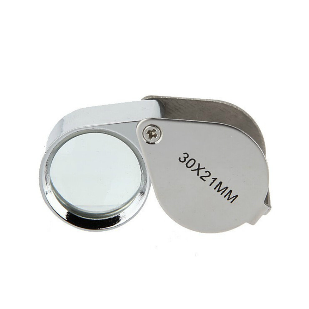 White (30X21mm ) 1Pc Mini 30X Jewelry Diamond Jewelry Loupe Magnifier Tool Eye Magnifier Magnifying Glass Equipments Triplet Jewelers Eye Glass
