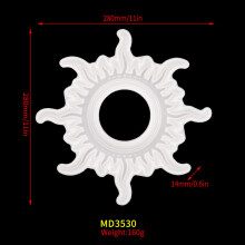 (MD3530 White) DM139 Moon Sun Shape Mirror Mold Wall Decoration Resina Epoxi Moldes Moule Pour Resine Epoxy
