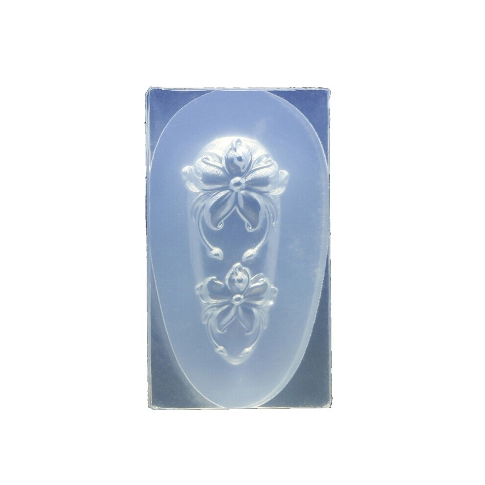 (CS97 White) Silicone Nail Art Molds DIY Nail Art Decortive Mold Maincure Tool Resin Casting Molds for Women Girls Nail Decoration