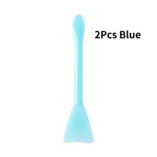 (2Pcs Blue White) 2/5Pcs Multifunction Stirring Brush Soft Silicone Brush Powder Spoon Epoxy Resin Tools for DIY Resin Mold Easy To Clean Glue