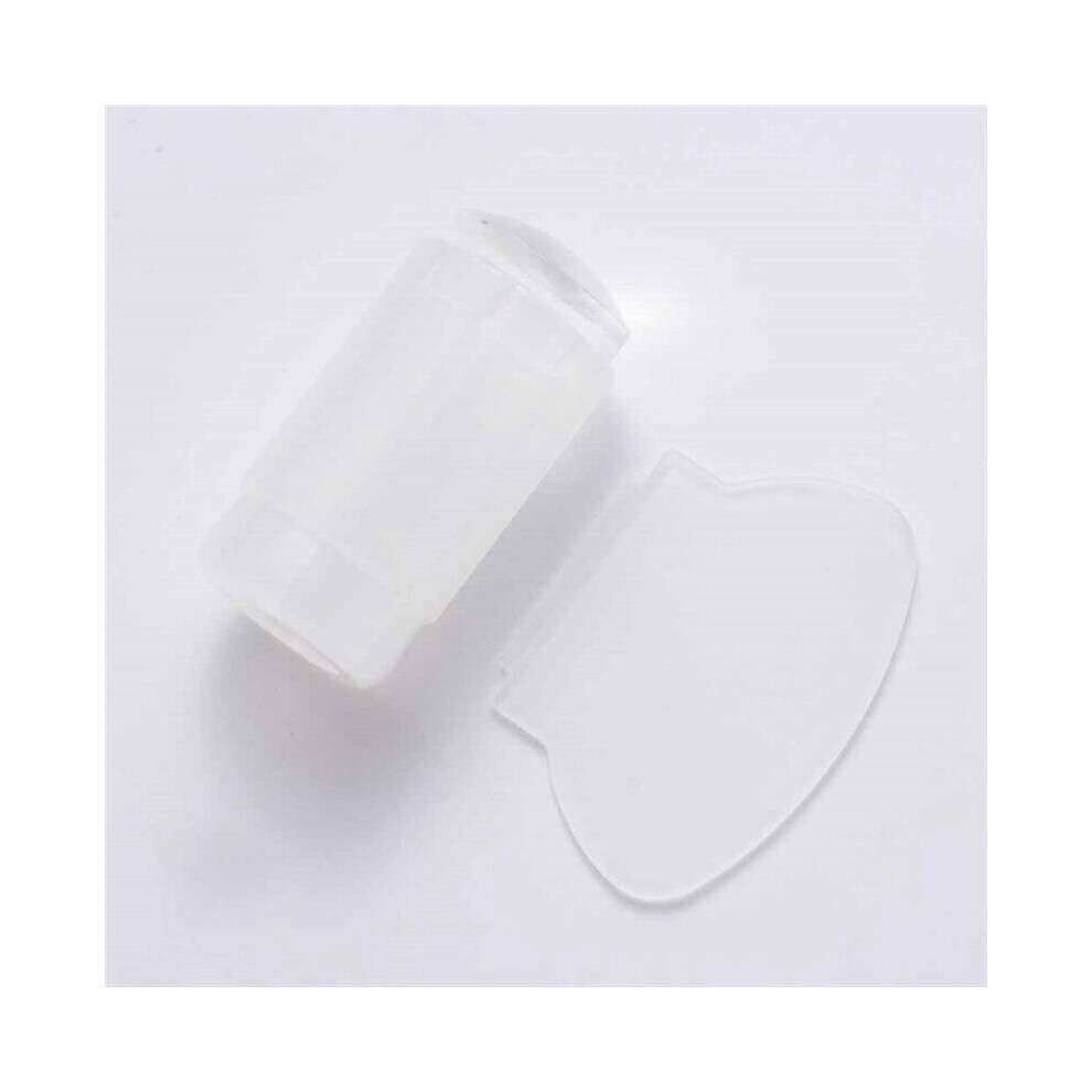 White (White) Scraper Plate Tool Kit Set Nail Art Stamping Transfer Stamper Clear Manicure