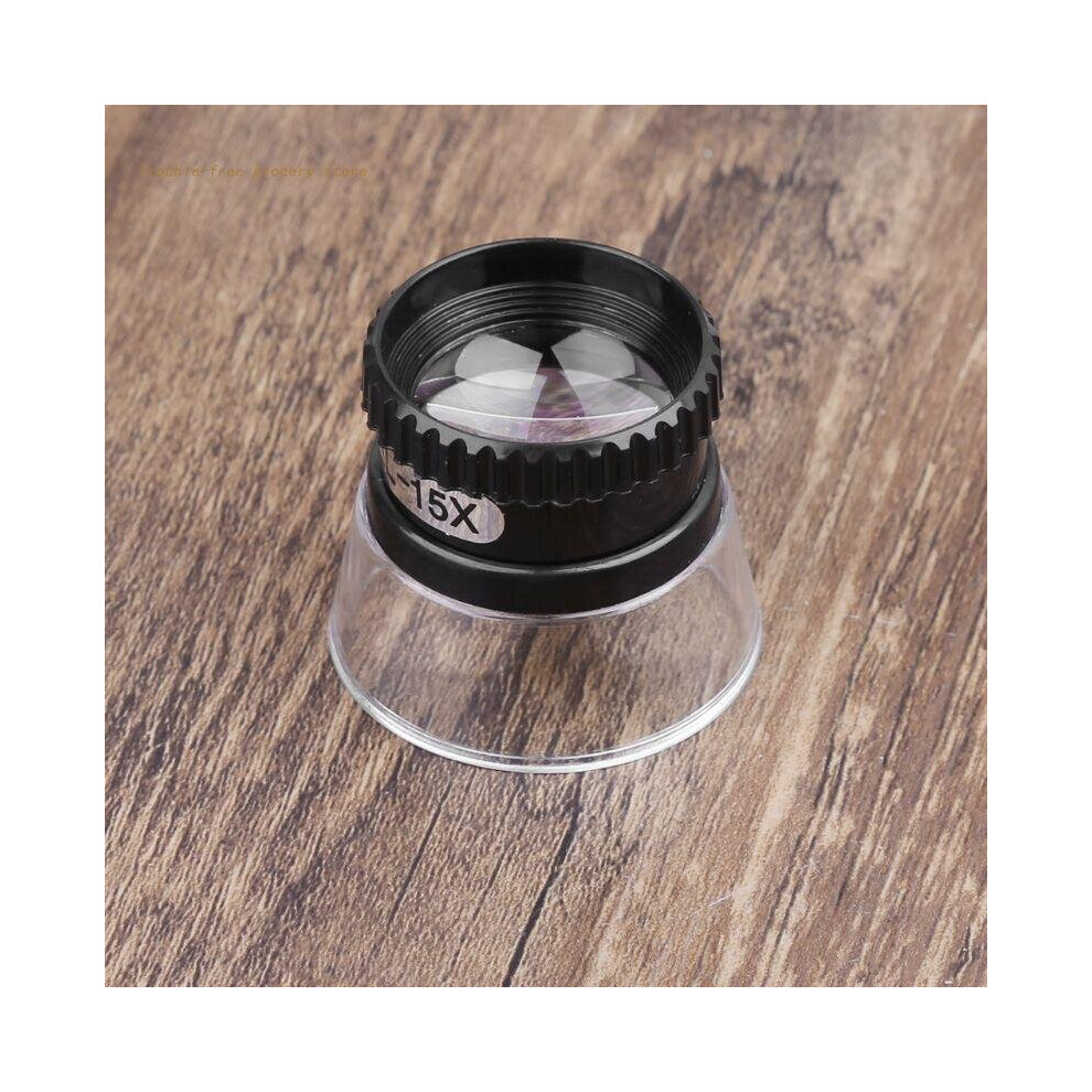 White (157F7hh400991 ) Professional Portable 15X Monocular Magnifying Glass Fit For Jewelry Map Reading Loupe Lens