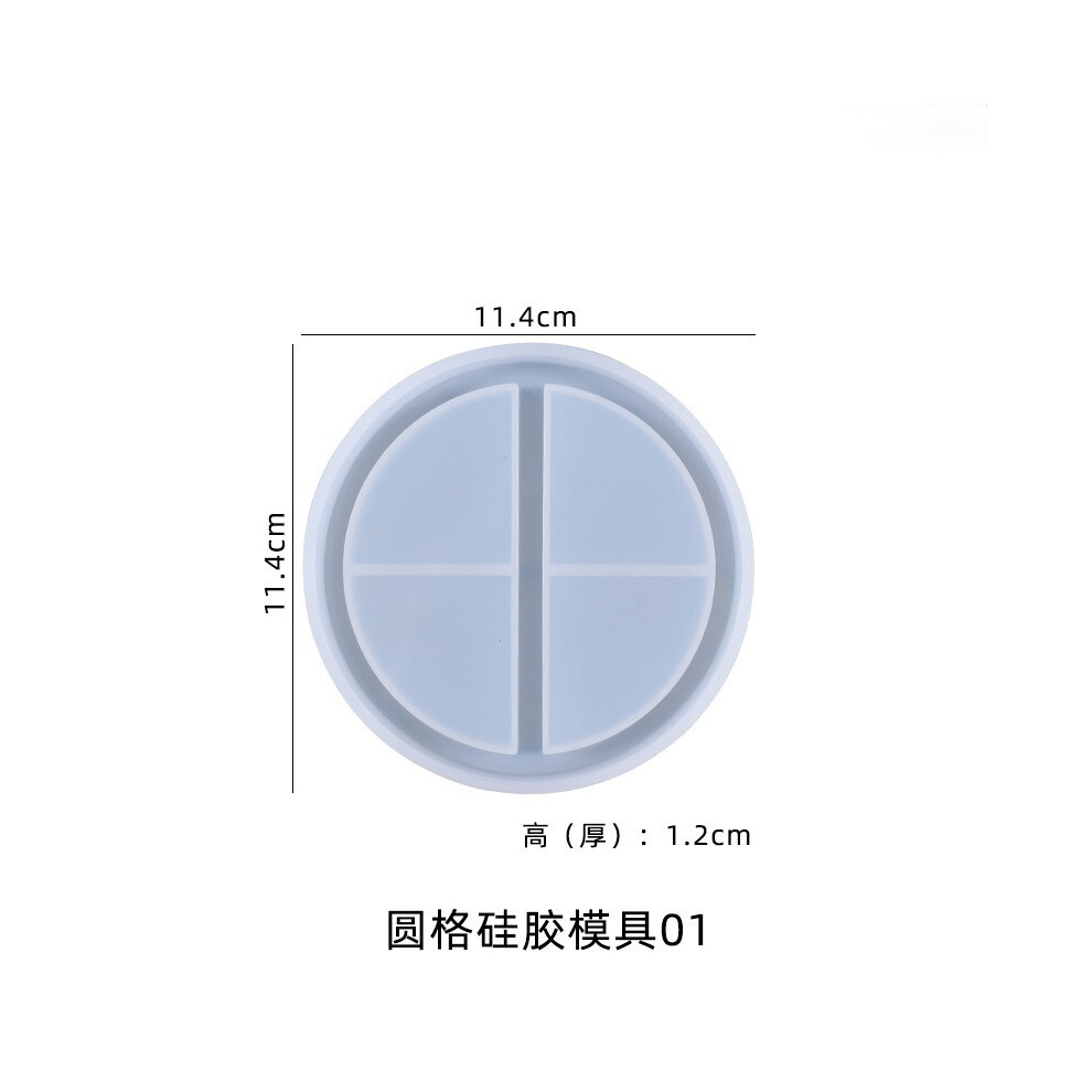 (01 Round grid White) Epoxy Mold Round Grid Gasket Small Jewelry Storage Tray Set Silicone Mold Coaster Mould Handcraft Jewelry Accessories-image-OPC-PBRY87F-NEW