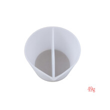 (1 pc 2 holes White) Epoxy Resin Silicone Cup Mixing Material Cup Dispensing Silicone Cup Matching Silicone Cup