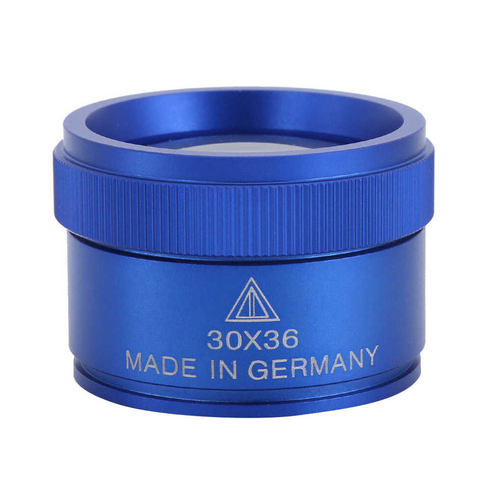 Blue (Blue) 30X 36Mm Mini Pocket Magnifier Handheld Magnifying Glass Lens Loupe Jewelry Identification Jewelry Part Repair Tool For Jeweler