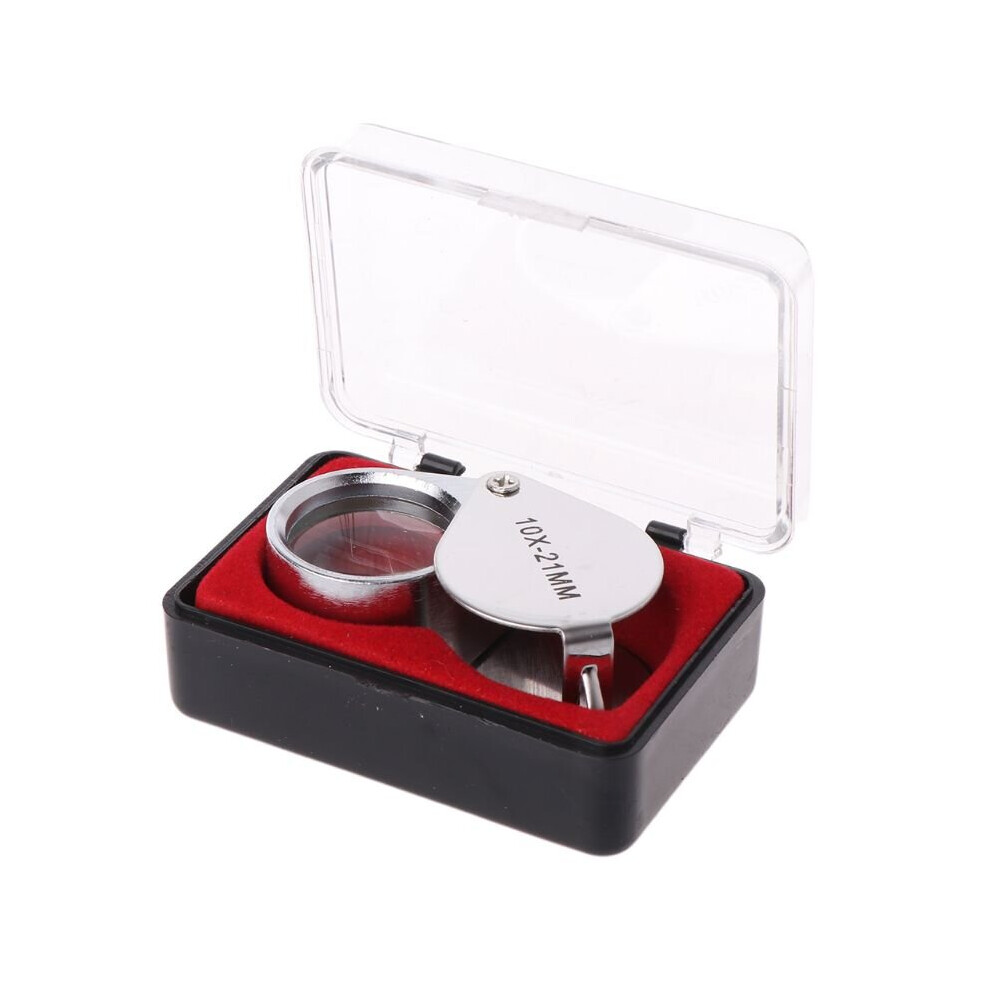 Gold (10X 21Mm ) 10X 20X Magnifying Magnifier Glass Jewellers Jewelry Loop Loupe Magnifiers